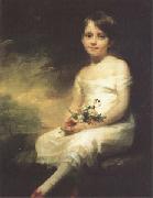 Sir Henry Raeburn A Little Girl Carrying Flowers (mk05) oil on canvas